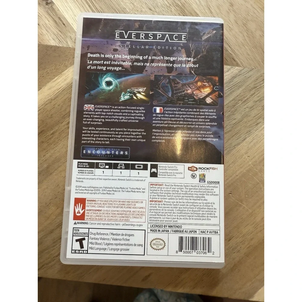 Nintendo Switch Video Game Everspace Stellar‎ Edition Christmas Gift
